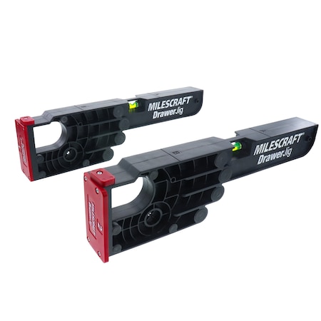 Milescraft Drawer Jig-Reversible Drawer Slide Jig for Drawer Installation with Easy-Align Tabs, Fence and Level 1341